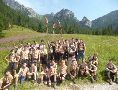 La troupe dans la vallée.